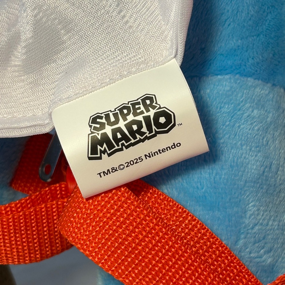 Super Mario Plush Backpack Red Blue‎ Overalls Nintendo Licensed Kids Toy - Picture 7 of 7